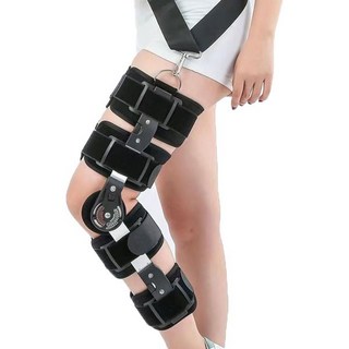 핸즈프리 목발 노인 다리 재활 보조 장비 무릎 목발 이모빌라이저 힌지 보호대 버클 디자인 어깨 스트랩 49-61cm, 핸즈프리 목발, 노인 다리 재활 보조 장비 무릎 목발, 1개