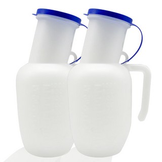 대명 휴대용 소변기 일반눈금 1000ml 남성용 소변기 환자용 침상변기 간병, 2개, 2개
