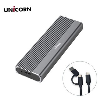 유니콘 NVMe SATA M.2 듀얼외장케이스 C타입 + A타입 79000EA 1EA, 본상품