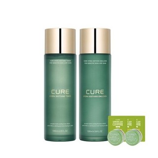 김정문알로에 큐어 하이드라 수딩 에멀젼 130ml x 2p + 토너 20ml + 에멀젼 20ml, 1세트