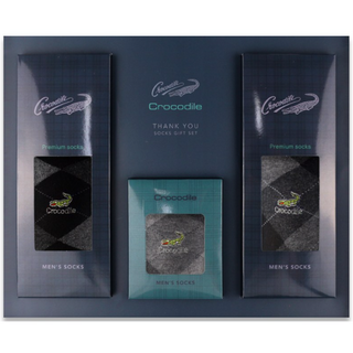 설날 특집 크로커다일 남성용 신사 아가일 자수 중목양말 3족 2족 명절 설날 선물세트