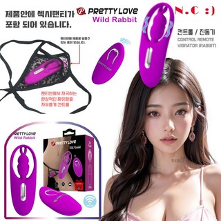 무선진동기 PRETTYLOVE 와일드레빗 팬티포함 착용 후 클리토리스 자극 12모드 컨트롤 진동기 여성 자위, 1개 대표 이미지 - 팬티 진동기 추천
