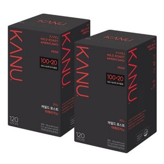 카누 콜롬비아 블렌드 마일드 로스트 아메리카노 원두커피믹스, 108g, 120개입, 2개