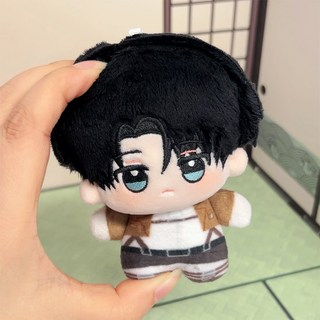 자세히 보기 진격의 거인 리바이 아커만 엘런예거 봉제인형 키링 가방고리 굿즈, 1개, 12cm