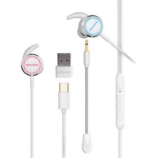 아이리버 7.1 C타입 USB 유선 게이밍 이어폰 탈부착 마이크, IGE-909C