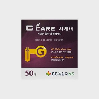 GC녹십자MS 지케어 혈당 측정검사지, 25개입, 2개