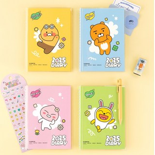 kk 카카오프렌즈 세이치즈 2025 인스프링 다이어리 2025년새해다이어리 라이언어피치무지춘식이, 어피치