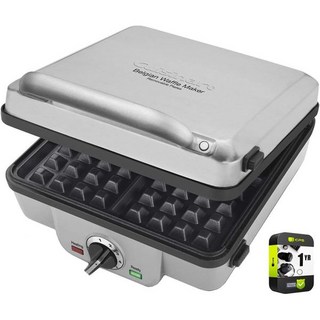 홈플래닛 2in1 샌드위치 와플 메이커, AC-403 쿠진아트벨기에와플 10 쿠진아트 WAF-300P1 벨기에 와플 제조기 팬케이크 플레이트 번들 1년 CPS 강화 보호 팩