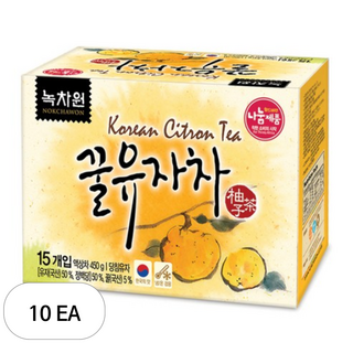 녹차원 꿀 유자차, 15개입, 10개