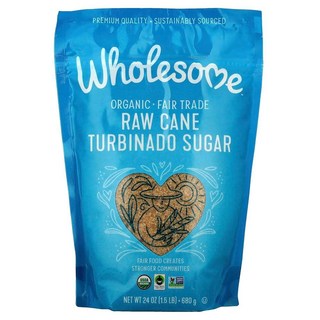 Wholesome Sweeteners 유기농 터비나도 생 사탕수수 설탕 680.4g(24온스)