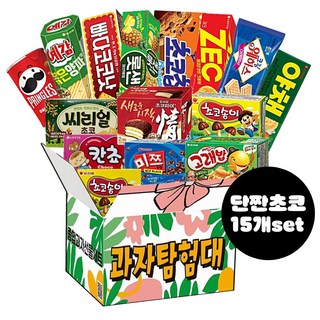 과자탐험대 리본박스 곽과자 종합 과자 세트) 프링글스 초코파이 예감볶음양파 미쯔 빠다코코낫 롯데샌드 야채크래커 제크 초코칩쿠키 크림웨하스 고래밥 씨리얼 칸쵸 초코송이, 1세트, 리본박스 단짠초코 곽과자세트