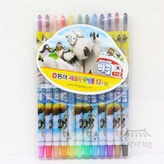 소망상회 12색 돌돌이(샤프식) 색연필 빼꼼 반짝이색연필