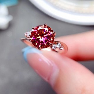 심플 반지 심플 2022 newest red moissanite ring real 약혼