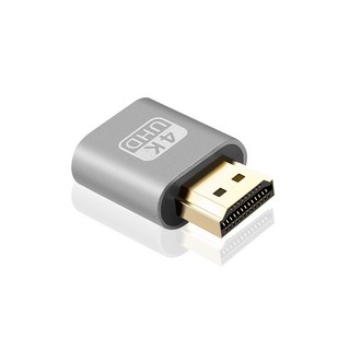 HDMI 호환 1.4 DDC EDID 더미 플러그 가상 디스플레이 헤드리스 고스트 디스플레이 포트 에뮬레이터 장치 컴퓨터 액세서리 1-50, [02] 10PCS, [02] silver, 10개