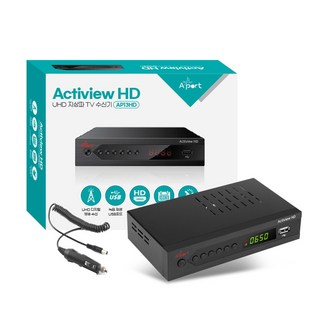 UHD 지상파 TV 안테나 셋톱박스 수신기세트 1.5~10M 케이블 포함 차량용 가정용 캠핑용 농막용, AP13HDC(차량용,캠핑용), 1개