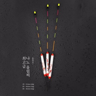 프리미엄 나노 올림찌 홍천조 민물낚시찌 예민한입 질, 레드-36cm, 2개