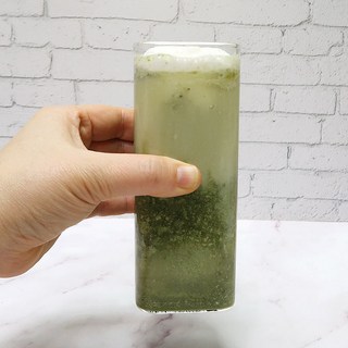 감성 홈카페 사각글라스 내열유리컵 사각컵, 사각글라스  440ml, 6개