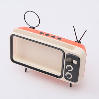 클래식 레트로 스마트폰 티비 거치대 핸드폰 휴대폰 스탠드 탁상, 오렌지, 1개