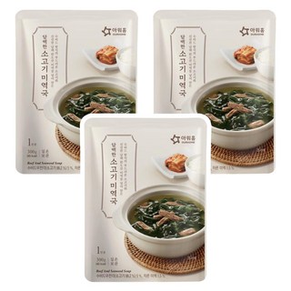아워홈 담백한 소고기 미역국, 300g, 3개