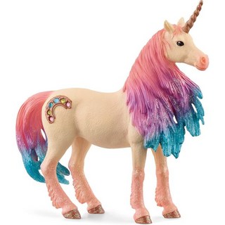 슐라이히 Schleich bayala 신화적으로 장식된 마시멜로 유니콘 암말 조각상 반짝이는 디테일과 라인스톤 상상력이 풍부하고 재미있고 내구성 뛰어난 키즈 선물, Llamacorn, 1개