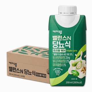 케어웰 밸런스N 당뇨식 트리플 케어, 18개, 200ml