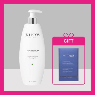 쿠스 이퀄리브리엄 클렌징 밀크 400ml 보습광채 마스크 1박스 증정, 1개