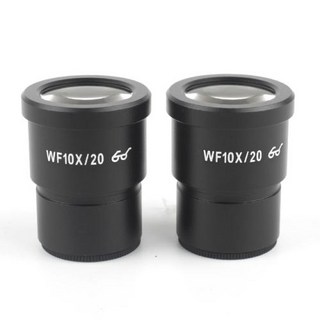 스테레오 현미경용 와이드 필드 접안 렌즈 WF10X WF15X WF20X WF25X WF30X 20mm 15mm 10mm 9mm WF10X20 하이 아이 포인트 한 쌍, 2) WF10X-20