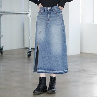 W1083 DENIM SKIRT_MEDIUM BLUE