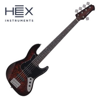 HEX - B365 / 헥스 5현 베이스기타 (Transparent Brown Burst), Transparent Brown Burst, HEX B365, *, 1개