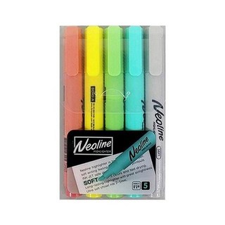 동아네오라 [2개묶음] 네오라인 유연한 형광펜 부드러운 5색세트 동아 BWB26B5E, 1개, 1개