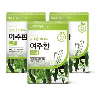 국내산 100% 여주환 스틱 농약 잔류 검사 완료 먹기좋은 작은환, 60g, 3개