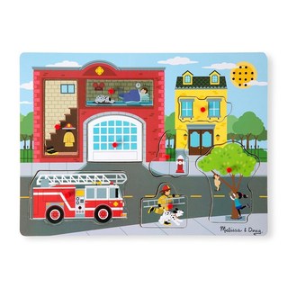 정품++ 멜리사앤더그 Melissa & Doug 8피스 사운드 퍼즐, 1개
