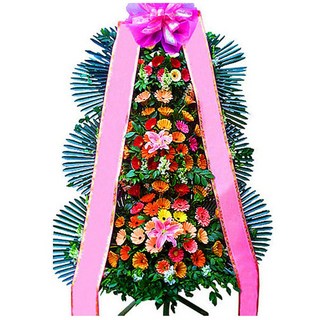 77플라워 축하화환1 결혼식장 3단화환 개업식 당일배송 문구 전국꽃배달서비스