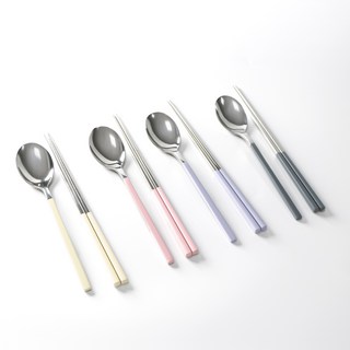 한연솔 4인 수저 세트 304스텐 젓가락 숟가락 세트, 1세트, 수저세트, 멀티