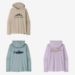 파타고니아 남성 티셔츠 [코리아](45535Q5GN)25S/S 우먼즈 캐필린 쿨 그래픽 후디 긴팔 후드 집업