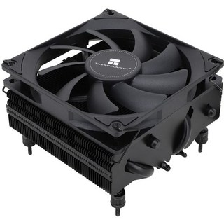 써멀라이트 AXP90 X53 블랙 로우프로파일 CPU 에어쿨러 꽤 90mm TL9015B PWM팬 히트파이프 4개 높이 53mm AMD AM4/인텔 LGA 1150/1151/1, 1개