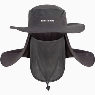 [시마노 케이프모자 블랙 그레이]케이프모자 SHIMANO 햇빛 자외선 차단 통기성우수 방수기능, 그레이