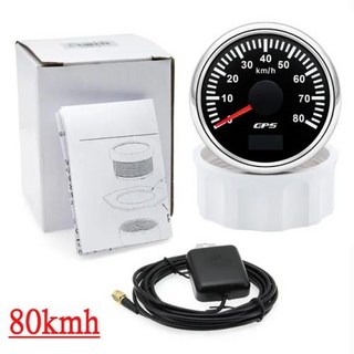 HD GPS 속도계 보트 자동차 트럭 속도 게이지 계량기 안테나 포함 7 색 백라이트 9-32V 52mm 30 60 80 120200 kmh, 8) 80kmh BN, 1개