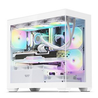 다크플래쉬 DS900M RGB 강화유리 미니타워 PC 케이스 (화이트)