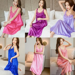 향운사 카멜리아 실크 원피스 슬립