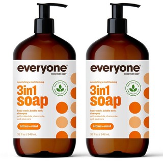 Everyone 에브리원 3 in 1 솝 바디워시 버블배스 샴푸 시트러스 앤 민트