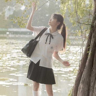 러엔 졸업사진 세라복 셔츠+치마 세트