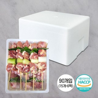 꼬치마트 업소용 파닭꼬치 50g 90개입 1박스 공장직영, 90개, 미니파닭꼬치 20cm 90개