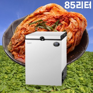 에이트 성에제거 미니 김치냉장고 뚜껑형 1도어 냉장 냉동 술장고 음료 서브, 85L