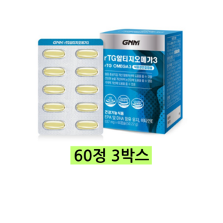 GNM자연의품격 rTG 알티지 오메가3, 3정, 60개