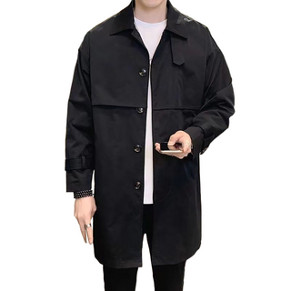 셀럽당 춘추 트렌치코트 남 하프코트 루즈핏 캐주얼코트H02498