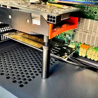 화이트 블랙 그래픽카드 지지대