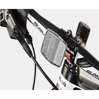 가벼운 자전거 미등 반사 경고등 핸들 도로 반사경, 1개, 화이트 프론트 라이트 30.4