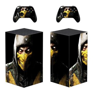 호환 Xbox 시리즈 X 콘솔용 모탈 컴뱃 스킨 스티커 데칼 커버 2 컨트롤러 스킨 비닐, [01] 진한 파란색, 1개