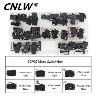 KW11-3Z 미니 마이크로 스위치 박스 리미트 스위치 풀리 레이저 기계 센서 5A250VAC 60 개, 1개